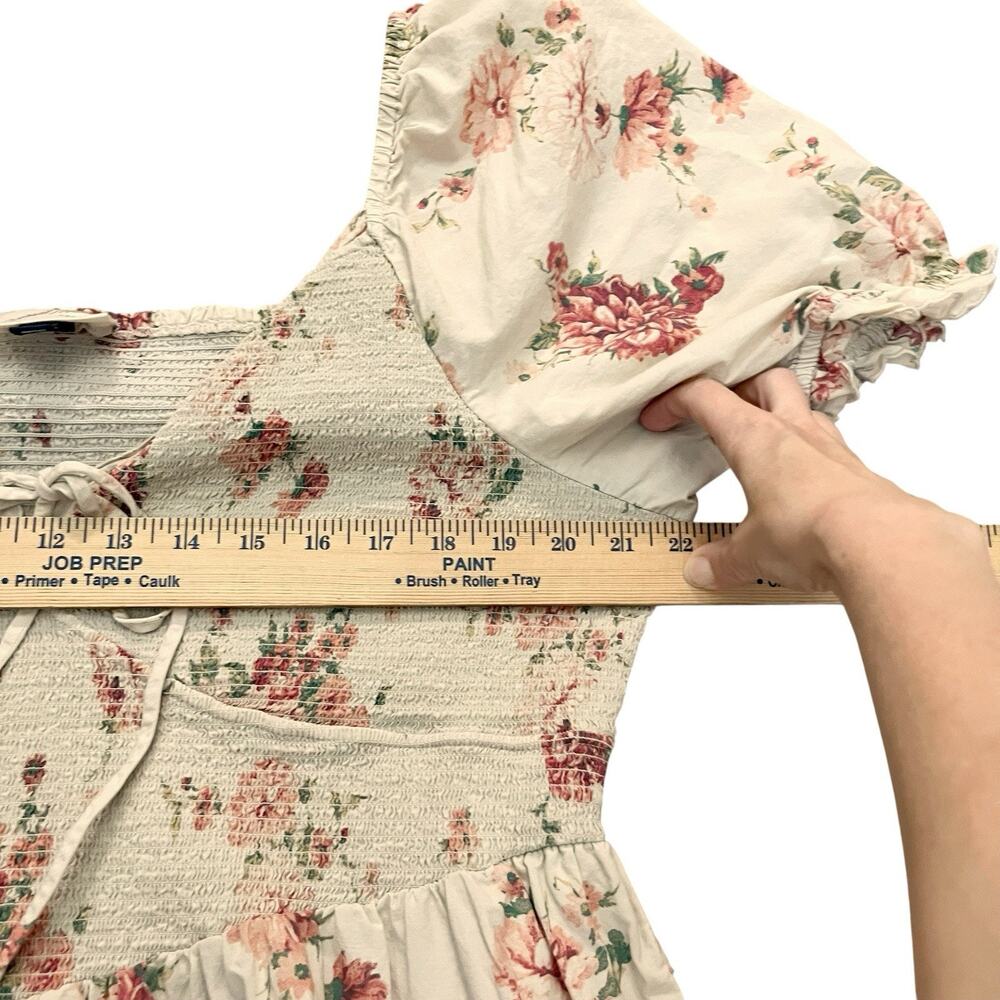 Universal Thread Smocked Midi Dress XXL Puff Sleeve Cottagecore Tradwife Floral - Picture 8 of 8
